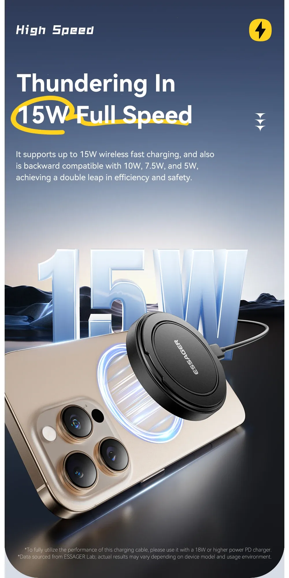 샤오미 에사저 맥세이프 호환 15W 무선 충전기