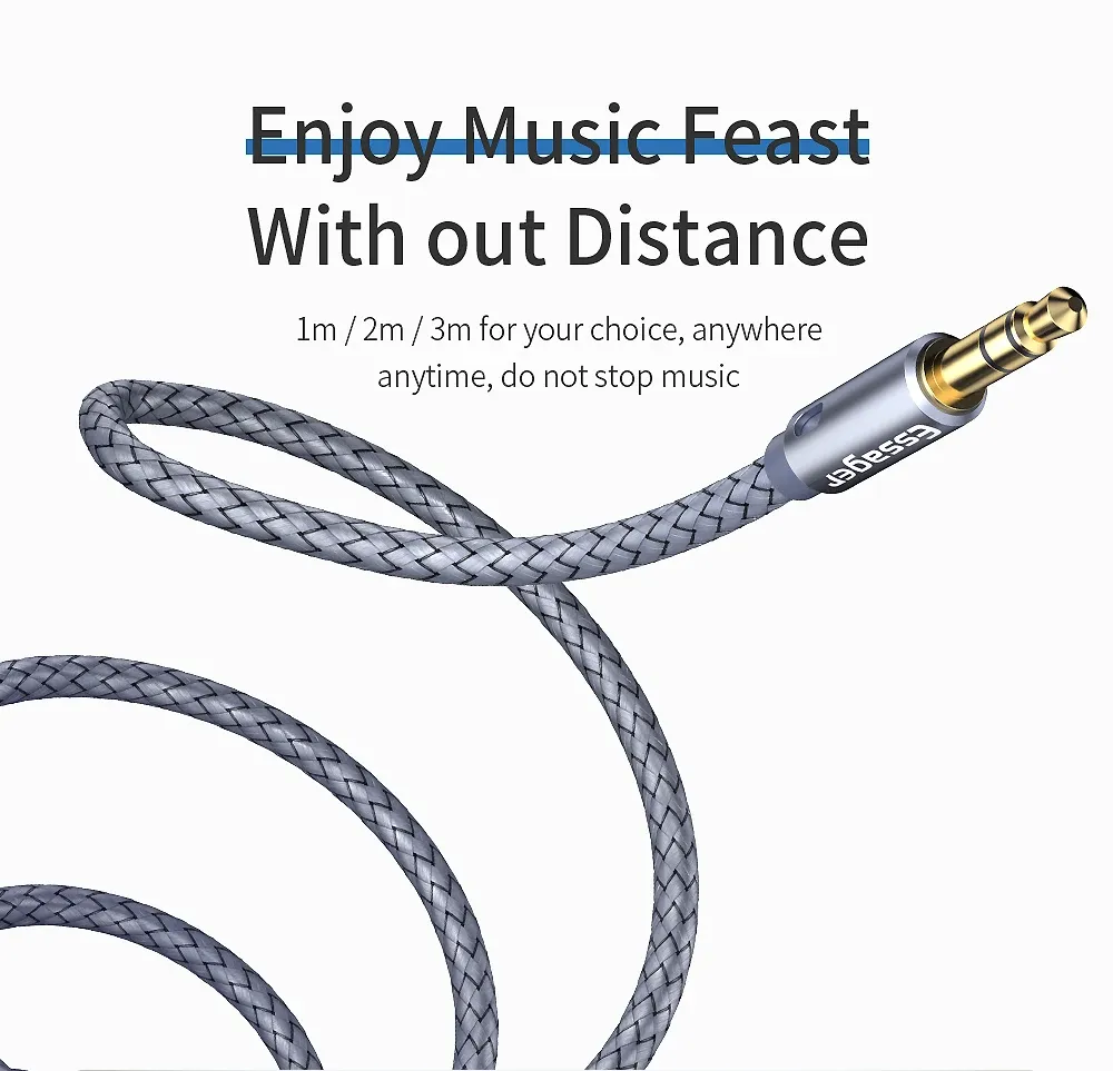 ESSAGER 3.5mm 암수 오디오 익스텐션 케이블