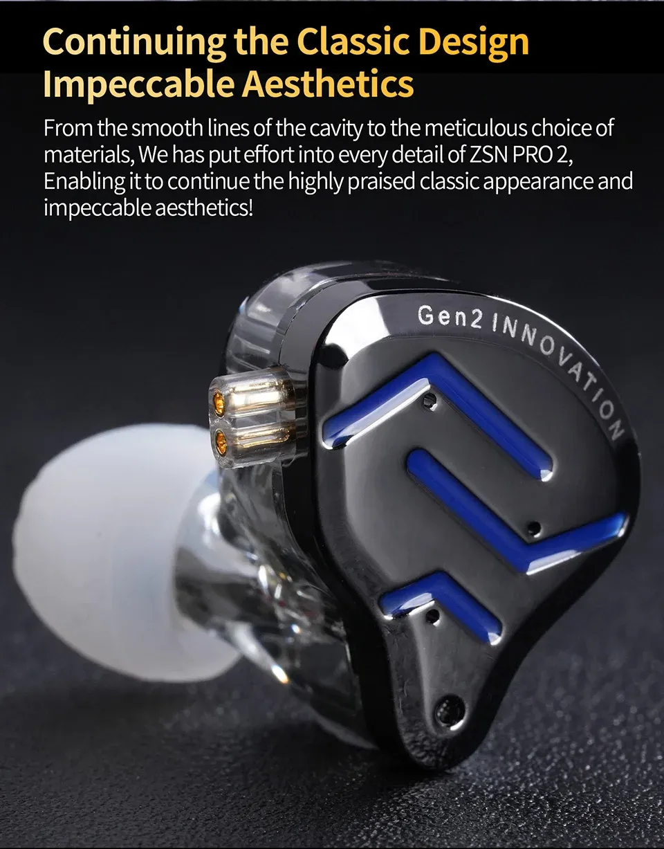 KZ ZSN Pro 2 하이브리드 유선 인이어 이어폰