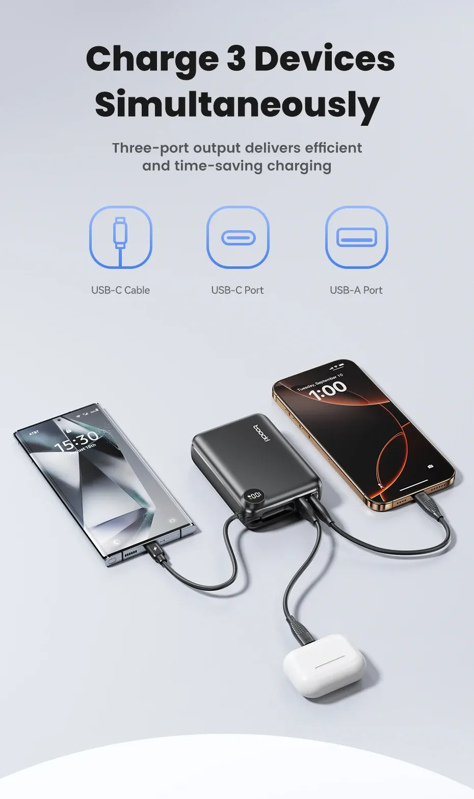 투키 2만mAh PD 고속충전 보조배터리