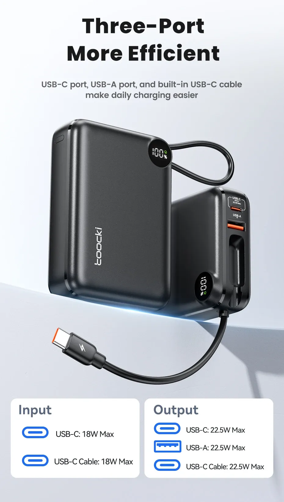 투키 2만mAh PD 고속충전 보조배터리