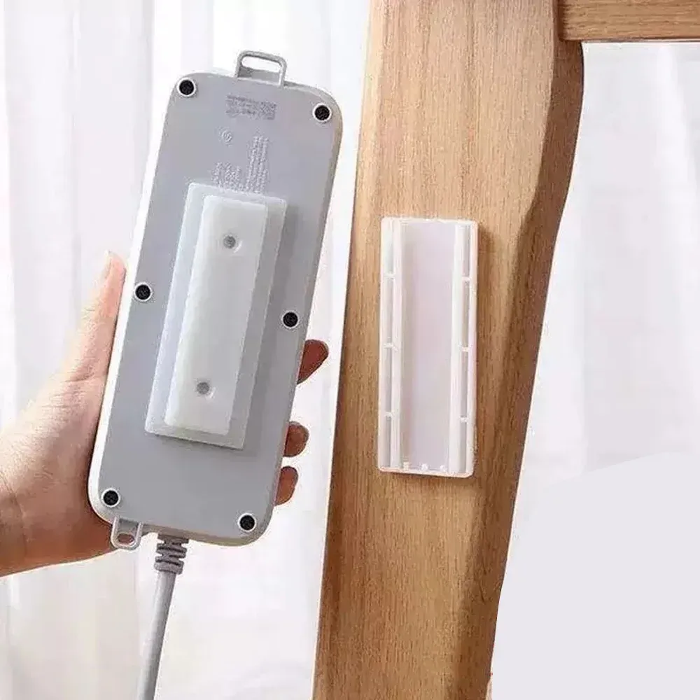 투키 무타공 셀프접착 멀티탭 고정 홀더