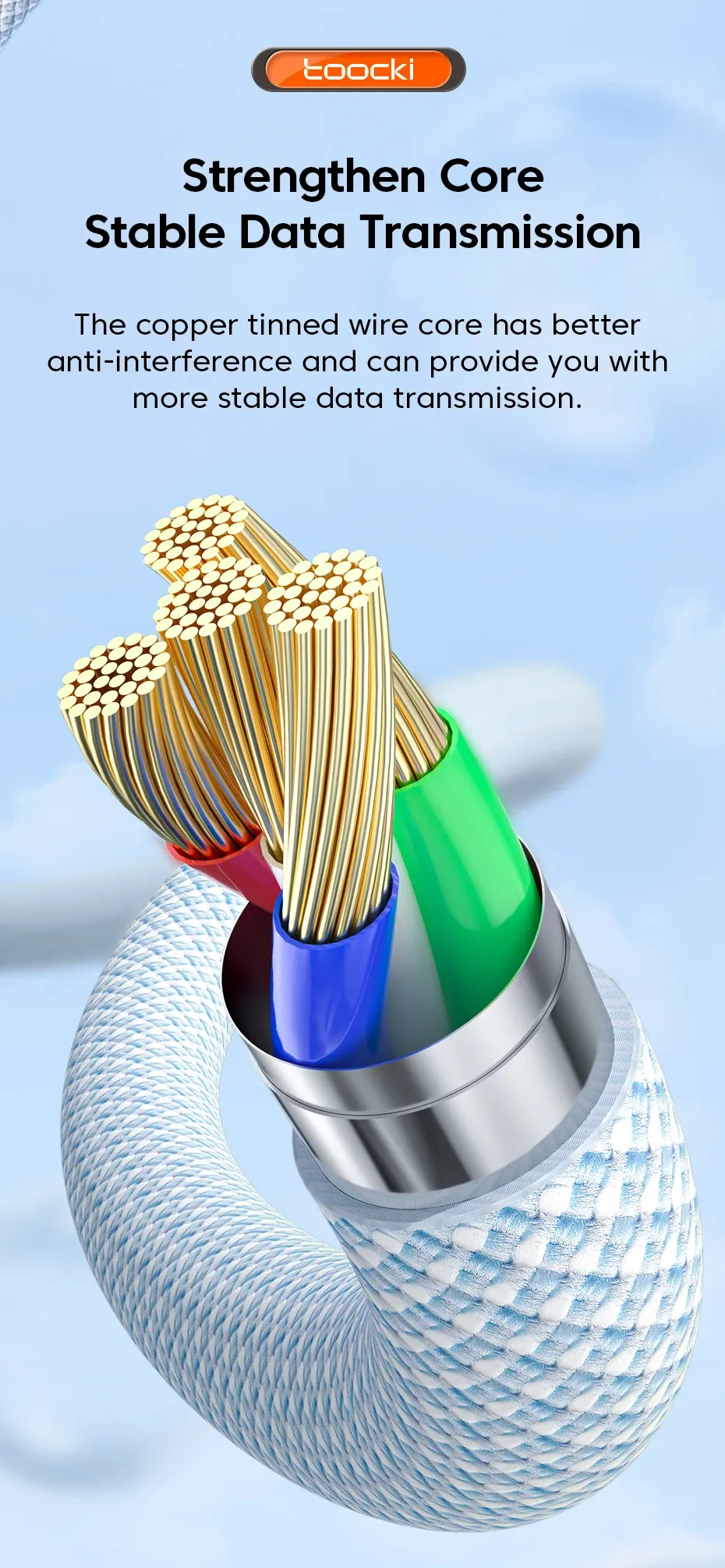 샤오미용 3A 고속 충전 마이크로USB-타입C 케이블