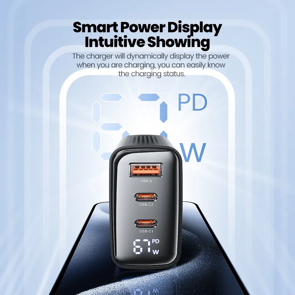 샤오미 투키 GaN USB-C 고속 충전기 33W·67W 디지털 표시형