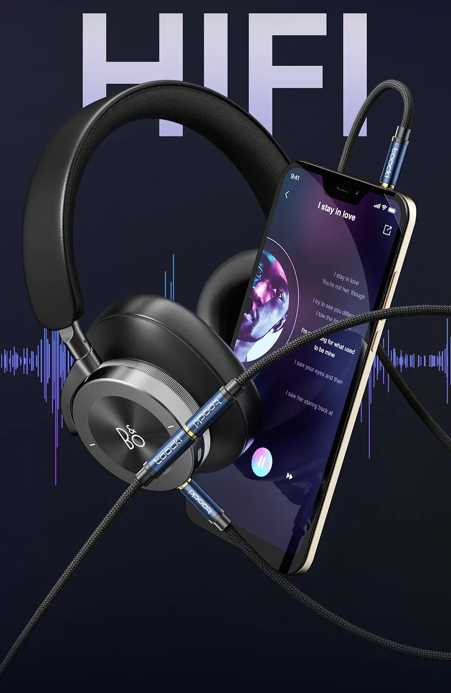 샤오미 투키 3.5mm AUX 남녀 연장 오디오 케이블