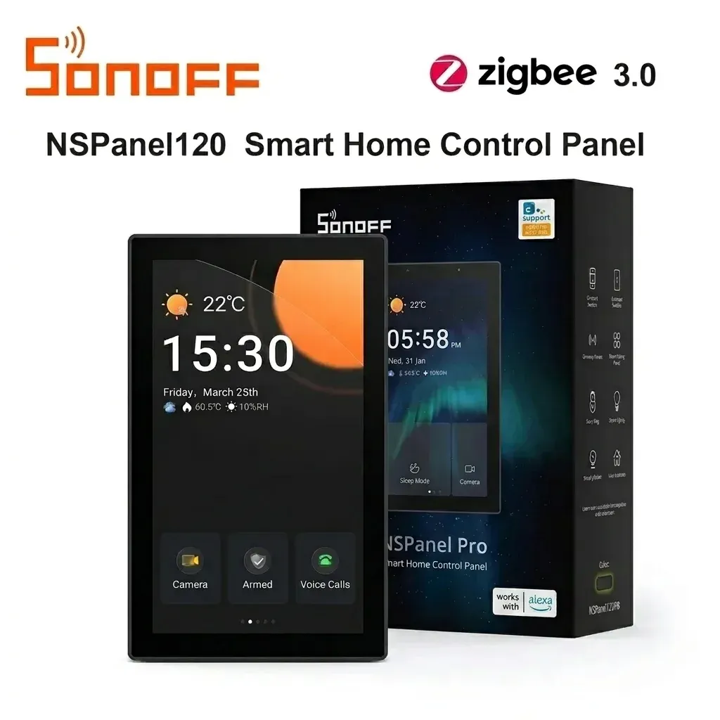 패널과 박스가 보이는 SONOFF 제어기